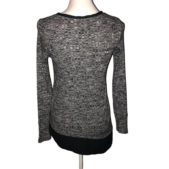 Simply Vera Vera Wang Blouse Womens XS Used Black Gray - Picture 4 of 16